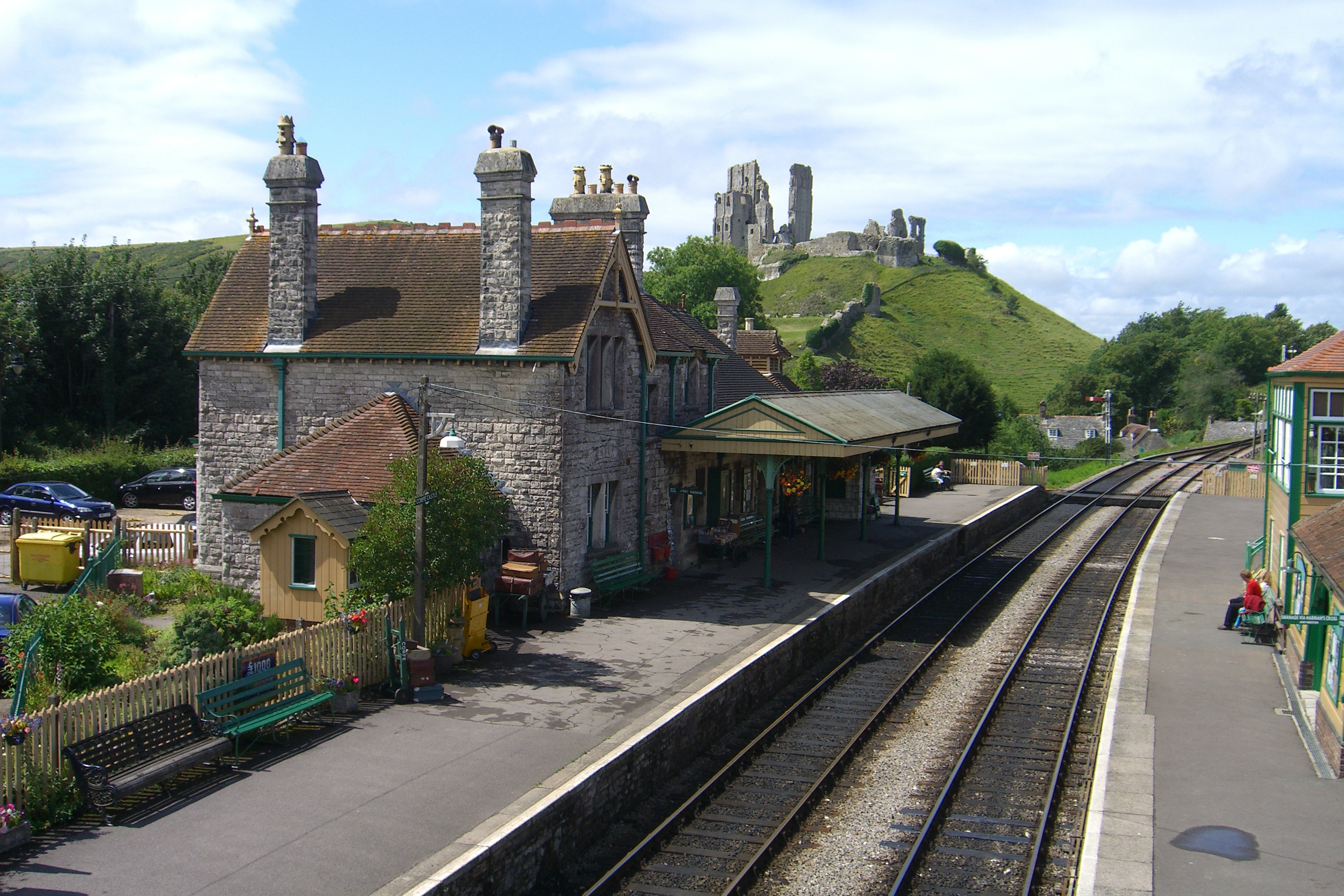 Harmans cross to Corfe Castle walk with steam train ride back