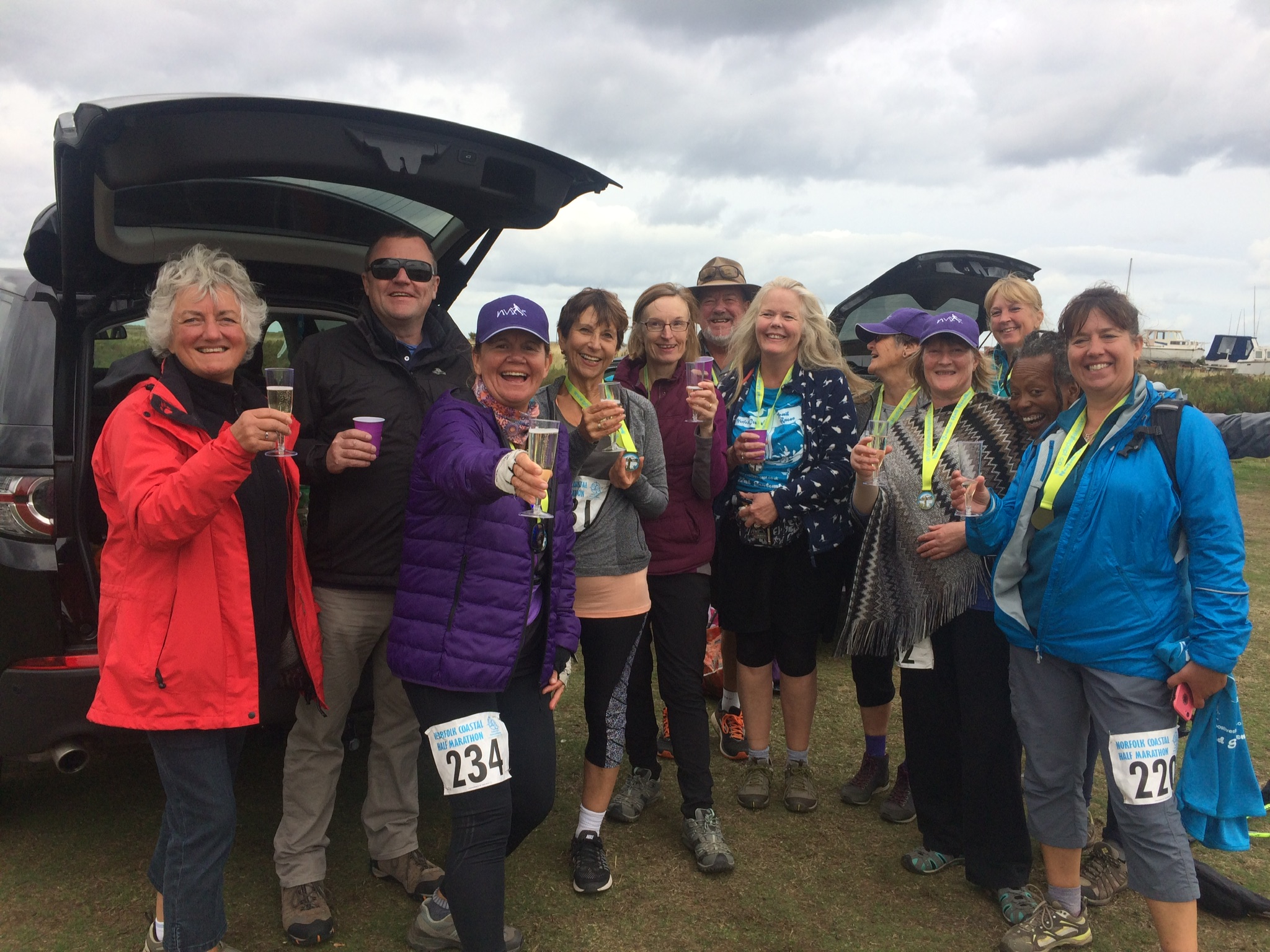 NORFOLK NORDIC WALKING HALF MARATHON Felbrigg - Cromer + FIZZ & MEDALS